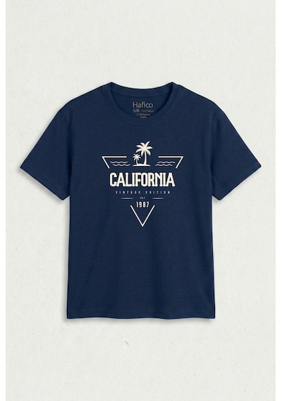 Hafico Erkek / Kız Çocuk California Vintage Baskılı Tişört Lacivert