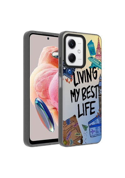 Xiaomi Redmi Note 12 4g Kılıf Vibe Desenli Kamera Yükseltili Mat Parmak İzi Tutmayan Silikon Celikaksesuar Klavye