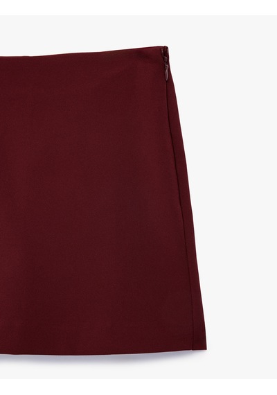 Koton Basic Mini Şort Etek Bordo 6wkg70049aw Bordo