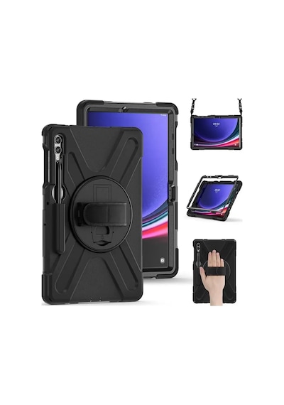 Sh Samsung Galaxy X610 Tab S9 Fe Plus 12.4 Kılıf Amazing Tablet Kapak - Siyah Najmaddin Diğer