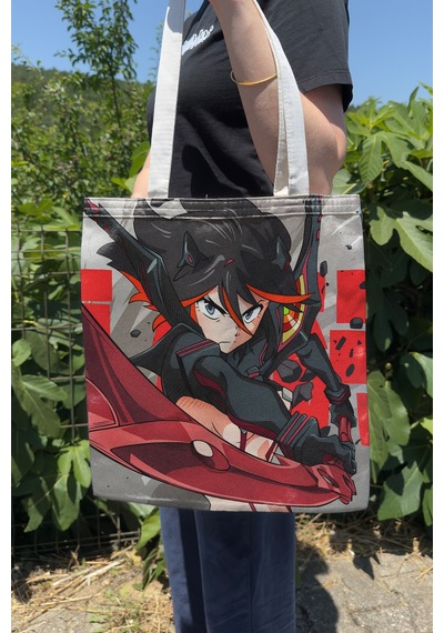 Zipzap Kill La Kill V1 Yazlık Kışlık Çift Taraflı Kanvas Baskı Bez Çanta Anime Çantası