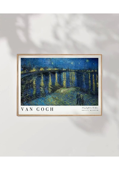 Çerçevesiz Poster Vincent Van Gogh Ren Nehri Nde Yıldızlı Bir Gece
