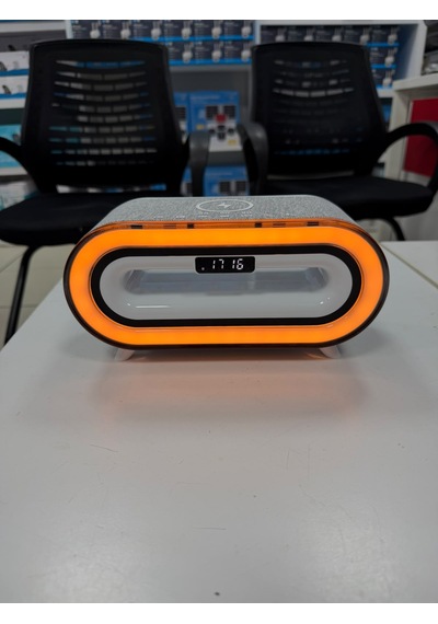 O-kam Ok-s306 Rgb Işıklı Bluetooth Hoparlör Kablosuz Şarj Özellikli Dijital Çalar Saat 7 Renk Ambiyans Işığı Usb Aux Sd Kart Destekli Masa Lambası O-kam Ok-s306 Rgb Işıklı Bluetooth Hoparlör Kablosuz Şarj Özellikli Dijital Çalar Saat 7 Renk Ambiyans Işığı Usb Aux Sd Kart Destekli Masa Lambası
