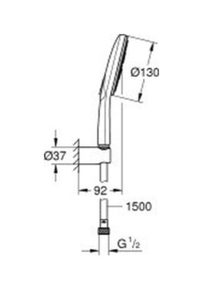 Grohe Rainshower Smartactive 130 El Duşu Seti 3 Akışlı - 26581000 Krom
