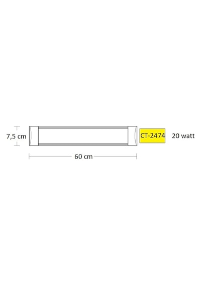 Cata Yatay Led Bant Armatür 20w Beyaz 6500k 60 CM