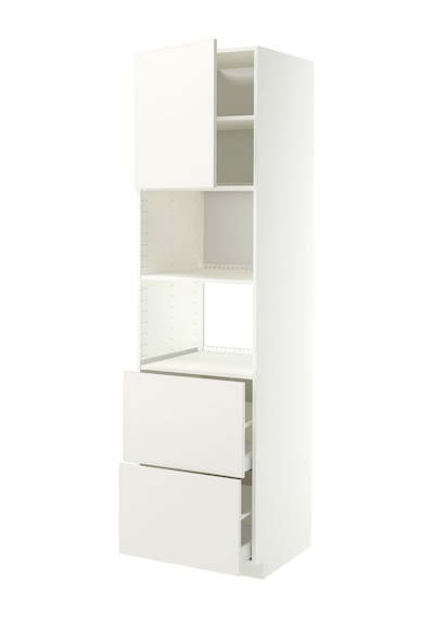 Fırın-mikrodalga Fırın Boy Dolabı, Veddınge Beyaz, 60x60x220 Cm, 1 Kapaklı Ve 2 Çekmeceli Fırın-mikrodalga Fırın Boy Dolabı, Veddınge Beyaz, 60x60x220 Cm, 1 Kapaklı Ve 2 Çekmeceli