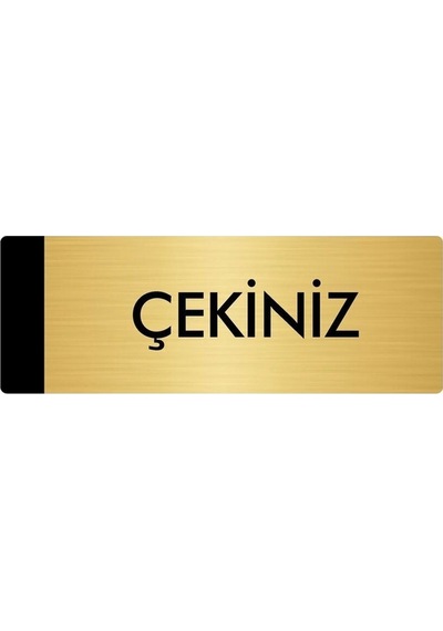 Metal Yönlendirme Levhası, Departman Kapı Isimliği Çekiniz 5x20 Cm Altın Renk