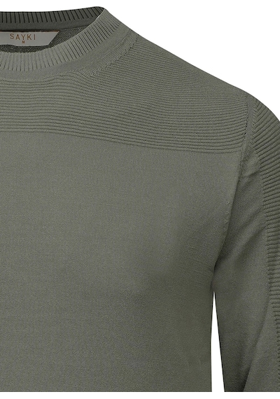 Hatemoğlu Vetiver Gri Regular Fit Bisiklet Yaka Rayon Kazak 2977633 Vetiver Gri