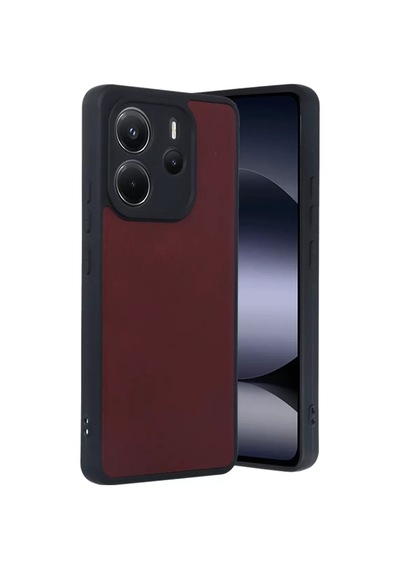 Sh Xiaomi Redmi Note 14 4g Kılıf Aras Deri Kapak - Bordo Najmaddin
