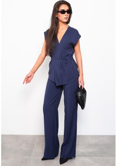 Seeh Lacivert Basic Yelek Pantolon Takım Sh241 Standart