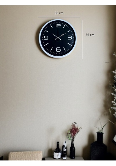 36 Cm Modern Dekoratif Duvar Saati Çok Renkli