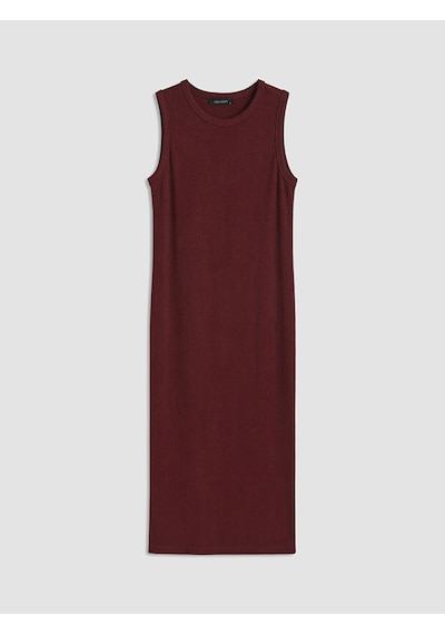 Lcw Vision Bordo Bisiklet Yaka Fitilli Bodycon Elbise