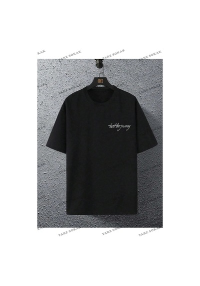 Startmore Unisex Kadın/erkek Monalisa Renkli Özel Baskılı Oversize Penye Siyah