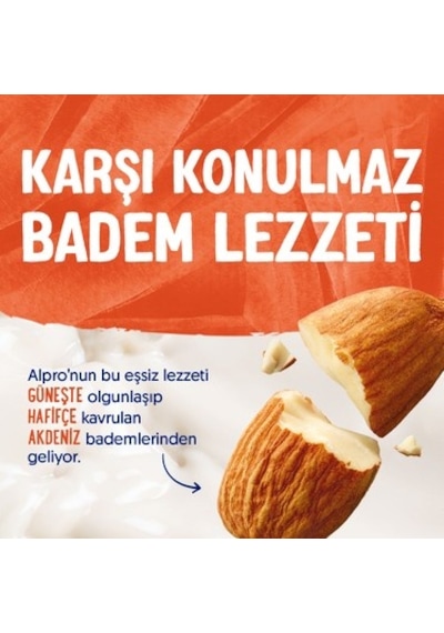 1 L Vegan Laktozsuz Şekersiz Badem Sütü