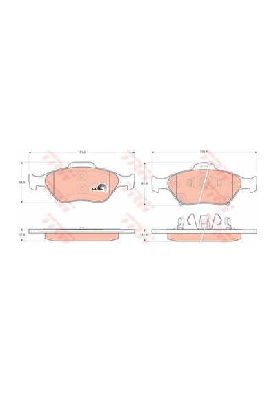 Toyota Yaris Ön Fren Balata 2005-2020 044650d050 Gdb3457 1.0, 1.3, 1.5, 1.4