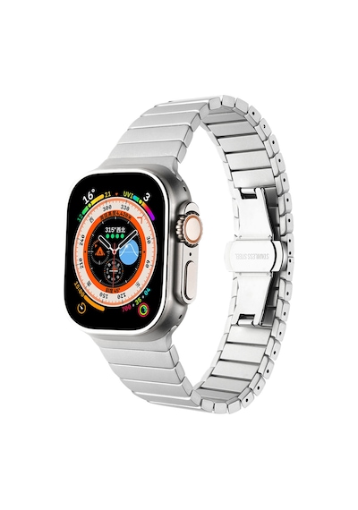 Watch 7 41mm Kordon Uyumlu Krd-79 Metal Strap Kayış Nrtk- Gri