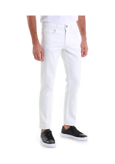 Hatemoğlu Beyaz Regular Fit Düz 5 Cep Pamuklu Kot Pantolon 29151023a001 001 Beyaz