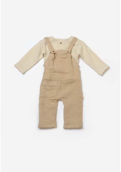 BabyCosy Organik Uzun Kollu Kazak & Salopet Seti Csym7047 001