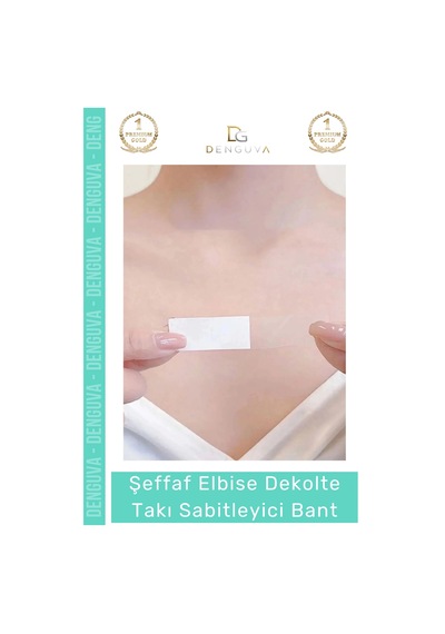 Kıyafetbandı Şeffaf Çift Taraflı Vücut Kıyafet Sabitleyici Yaka Bluz Elbise Kaydırmaz 36 Parça Bant