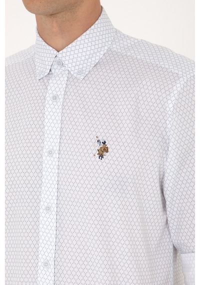 U.s. Polo Assn. Erkek Mavi Gömlek Desenli 50300481-vr036 Mavi