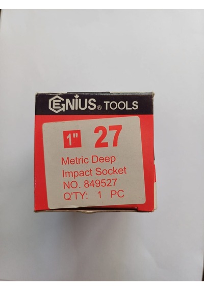 Genius Darbeli Lokma 1" -27mm Derin/uzun Boy 90mm, 1 Adet