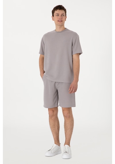 U.S. Polo Assn. Erkek Comfort Fit Bisiklet Yaka Koyu Gri Tişört 50308814-VR080