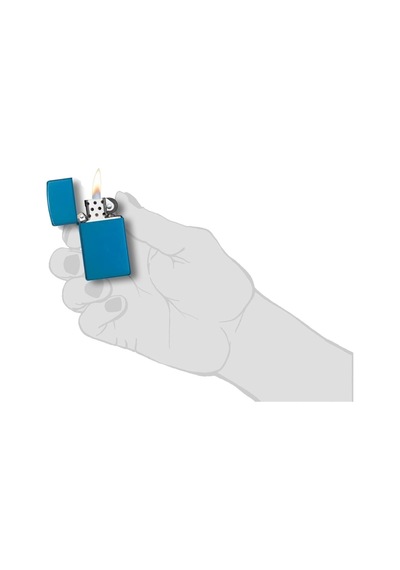 Ehediye Zippo Çakmak Slim Parlak Sapphire 20494