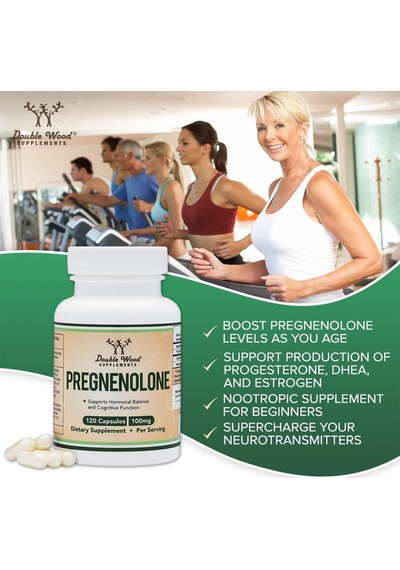 Double Wood Pregnenolone 100mg Converted To Progesterone To ...