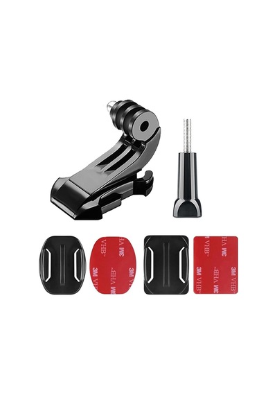 Gplus Bs06kyvj 6 Parça Oval Eğimli Zemin Ve Flat Düz Yüzey Vidalı J-hook Açılı Hızlı Tak Aksiyon Kamera Uyumlu 3m Yapışkanlı Motor Kask Bağlantı Base Seti Siyah