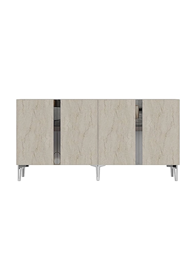 Ka1598bts Anka150 Konsol, Kahve Köşesi, Tv Sehpası Ve Dolap Beyaz - Traverten - Sılver 150cm Ka1598bts Anka150 Konsol, Kahve Köşesi, Tv Sehpası Ve Dolap Beyaz - Traverten - Sılver 150cm