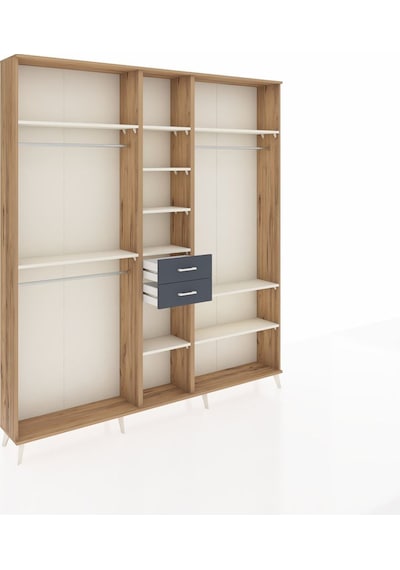 Arges Dolap 10 Raflı 2 Çekmeceli 3 Askılı 220x30x243 Çam-aytaşı/antrasit Aytası/antrasıt Arges Dolap 10 Raflı 2 Çekmeceli 3 Askılı 220x30x243 Çam-aytaşı/antrasit Aytası/antrasıt
