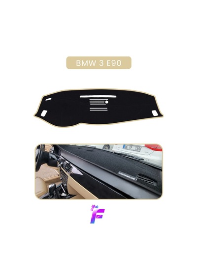 Bmw E90 2005-2013 Uyumlu Torpido Örtüsü Araca Özel Üretim Kolay Montaj Torpido Kılıf Ta7 Bej