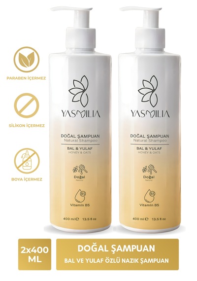 Doğal Premium Şampuan Bal & Yulaf Vitamin B5 2li Set Tüm Saçlar