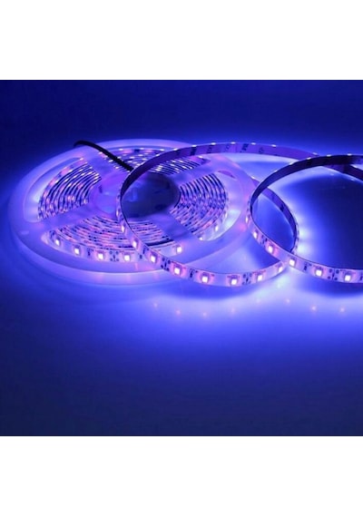 12V UV Şerit Led 2835 SMD 120 Ledli Black Light 1 Mt Ultraviyole