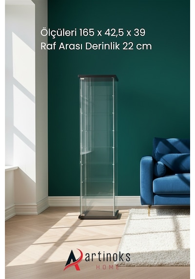 Cam 7 Raflı Siyah Sade Çok Amaçlı Mutfak Dolabı - Erzak Kiler Kahve Köşesi - Kapaklı Tabak Kavanoz Sergileme Dolap Cam 7 Raflı Siyah Sade Çok Amaçlı Mutfak Dolabı - Erzak Kiler Kahve Köşesi - Kapaklı Tabak Kavanoz Sergileme Dolap