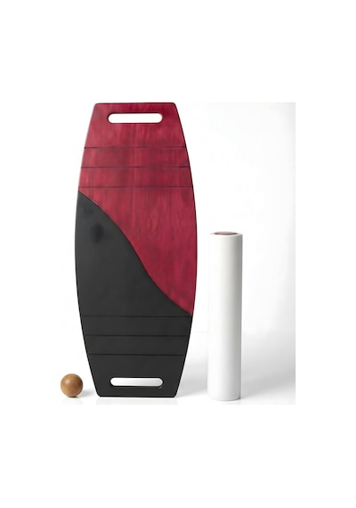 Siyah/kırmızı Denge Tahtası Balance Roller Board Çift Fonksiyonlu Sörf Eğitim Tahtası Kaykay Eğitim Tahtası 73 Çok Renkli