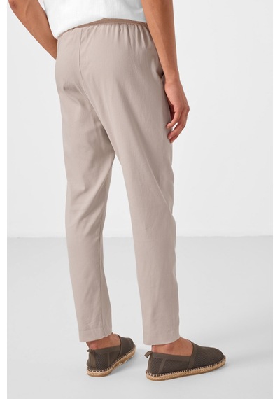 Tommylife Taş Standart Fit Dokuma Hafif Esnek Chino Erkek Pantolon - 82177 Taş