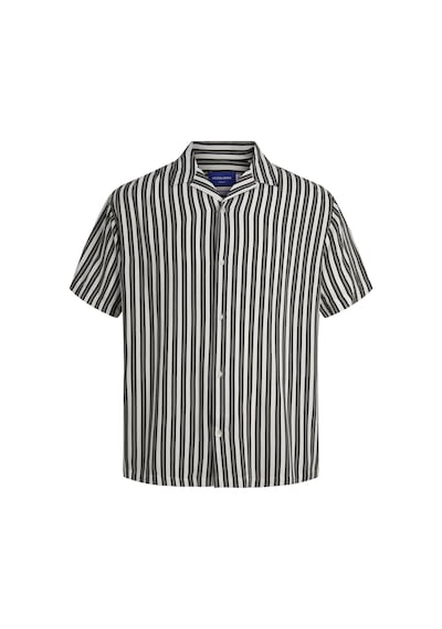 Jack & Jones Erkek Çizgili Kisa Kollu Gömlek - Luke 12255197 Bright White Beyaz