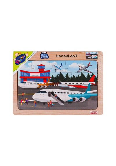 Tcx Ony-233-234-235-236 Ahşap Eğitici Puzzle Havaalanı -onyıl Oyuncak