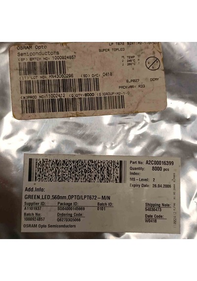 Lpt672 Yeşil 560nm 2.6v 3.7 3.0 2.1mm Chılısın Modül 2 Adet