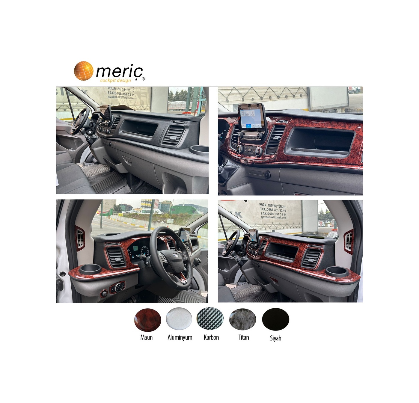 Meriç® Ford Transit Ön Torpido Kaplama 32 Parça 2020-› (538620435)