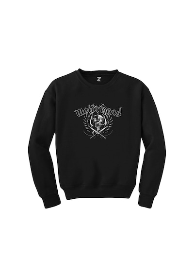 Motörhead Reportage Siyah Sweatshirt Beyaz