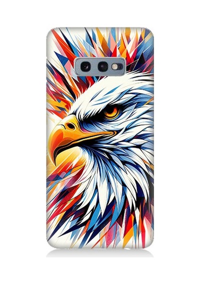 Samsung Galaxy S10e Uyumlu Renkli Kartal Sıçrayışı Desenli Silikon Kılıf Çok Renkli
