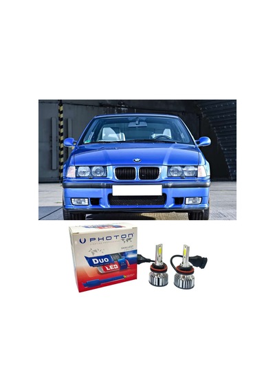 Bmw E36 Led Xenon Uzun Far Ampulü H7 Duo Yeni Seri Beyaz 1996-2000