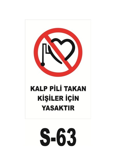 Pvc Dekota Uyarı - Ikaz Levhası Kalp Pili Ile Girilmez (125277008)