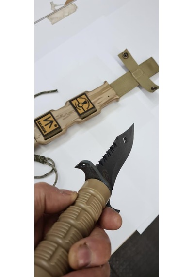Salgur Türk Tipi Jandarma Komando Kamp Bıçağı Açık Kahverengi