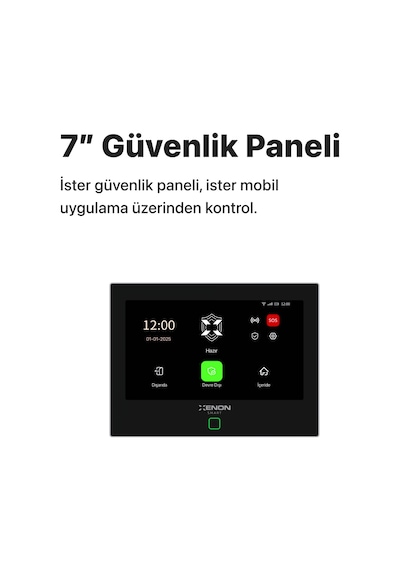 Xenon Smart Ev Güvenlik Sistemi | Panel ve Mobil Kontrollü, Alarm Kiti, Kablosuz, Sirenli (X7570)