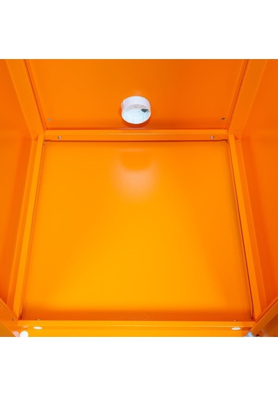 Ziglat 1550 Serisi Kilitli Metal Home Office Dolabı Cam Kapaklı Turuncu 450x1500x450 Mm