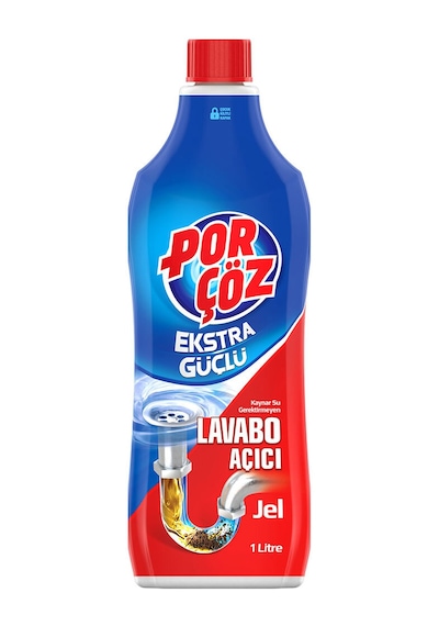3 Adet Porçöz Lavabo Açıcı Jel 1 L