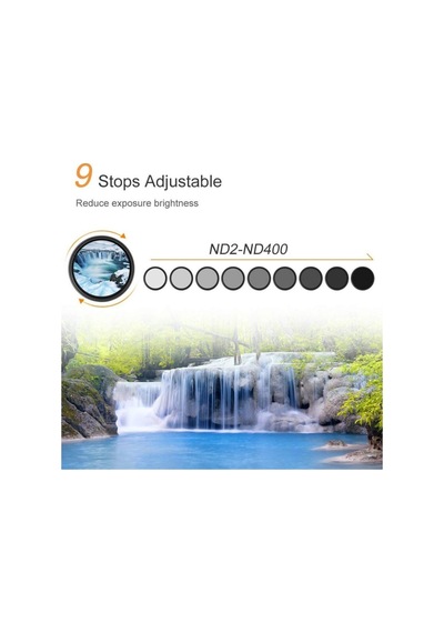 62mm Slim İnce Nd2 - Nd400 Ayarlanabilir Variable Nd Filtre